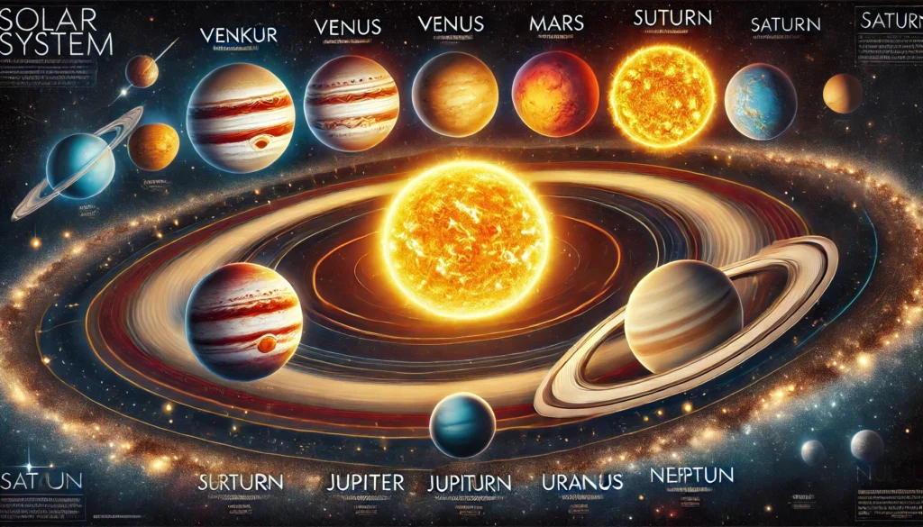 DALL·E-2025-03-09-13.45.15-A-high-quality-digital-illustration-of-the-solar-system-featuring-all-eight-planets—Merkur-Venus-Erde-Mars-Jupiter-Saturn-Uranus-and-Neptun—ar-1024x585 Die Planeten im Sonnensystem: Eine Reise durch unsere kosmische Nachbarschaft