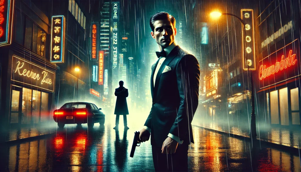 DALL·E-2025-03-14-16.18.58-A-dramatic-cinematic-style-image-inspired-by-Keine-Zeit-zu-Sterben-No-Time-to-Die.-A-lone-secret-agent-in-a-black-tuxedo-stands-in-a-neon-lit-city-1024x585 Keine Zeit zu Sterben – Bedeutung, Ursprung und moderne Interpretation